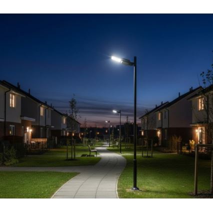 LED päikesepaneeliga tänavavalgusti anduriga STREET LED/20W/7,4V 3000/4000/6000K IP65 5400 mAh