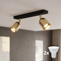 LED spotvalgusti TOP 2xGU10/10W/230V must/kuldne