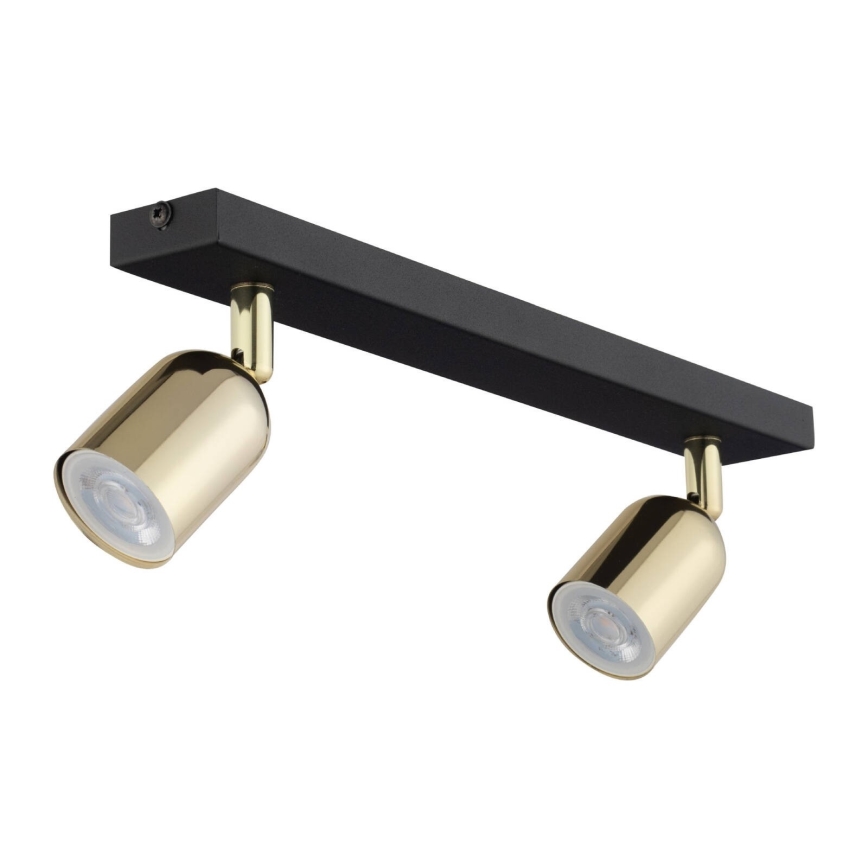 LED spotvalgusti TOP 2xGU10/10W/230V must/kuldne