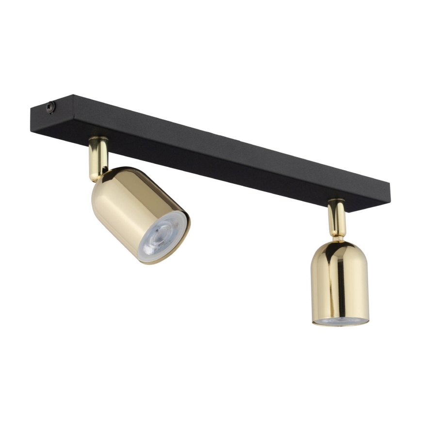 LED spotvalgusti TOP 2xGU10/10W/230V must/kuldne