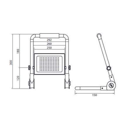 LED Statiiviga prožektor ADVIVE WORK LED/100W/230V IP65