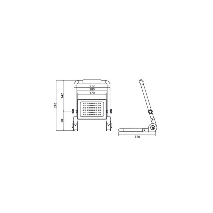 LED Statiiviga prožektor ADVIVE WORK LED/50W/230V IP65