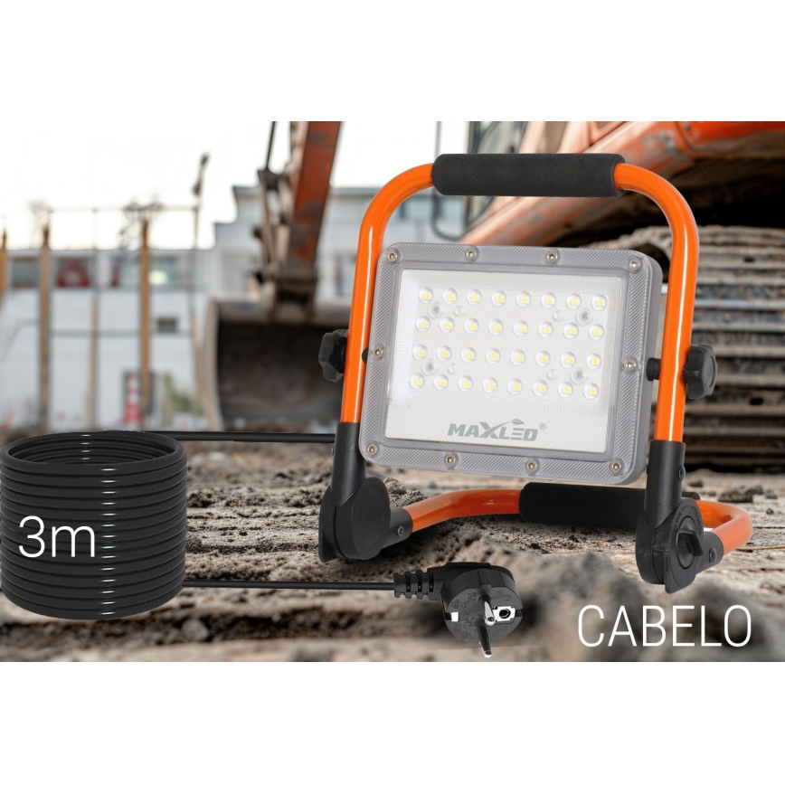 LED Statiiviga prožektor LED/50W/230V 5000K IP65 oranž