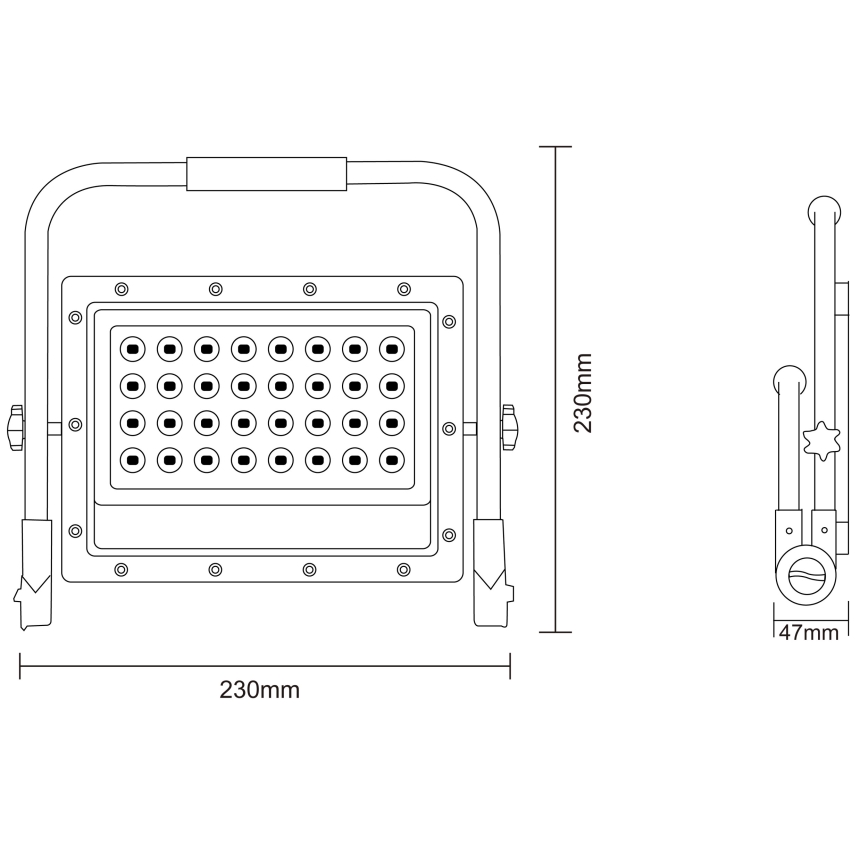 LED Statiiviga prožektor LED/50W/230V 5000K IP65 oranž