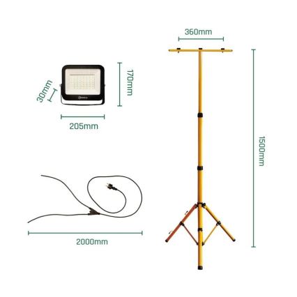 LED Statiiviga prožektor NOCTIS 2xLED/50W/230V 4000K IP65