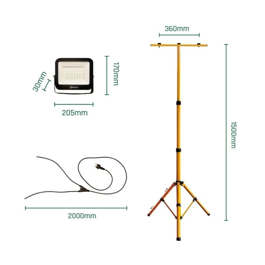 LED Statiiviga prožektor NOCTIS 2xLED/50W/230V 4000K IP65
