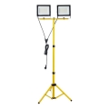 LED Statiiviga prožektor TIGRA 2xLED/100W/230V 4000K IP54 must/kollane