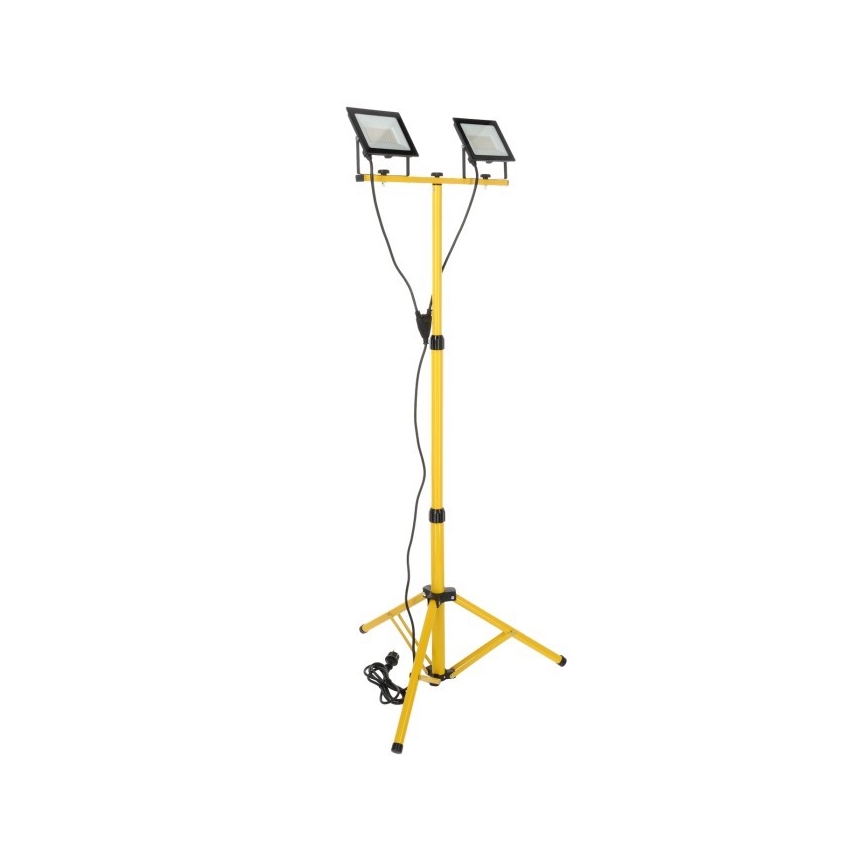 LED Statiiviga prožektor TIGRA 2xLED/50W/230V 4000K IP54 must/kollane