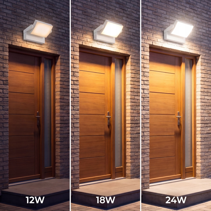 Hämardatav LED-välisseinavalgusti LED/12/18/24W/230V 3000/4000/6500K IP54 valge