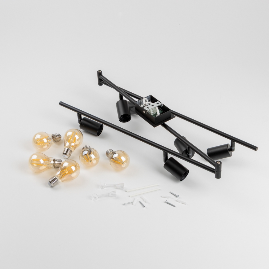 LED suunavalgusti 6xE27/6,5W/230V must