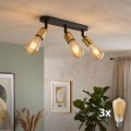 LED suunavalgusti TOP 3xE27/15W/230V must/kuldne
