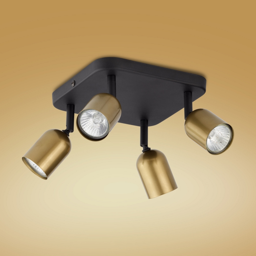 LED suunavalgusti TOP 4xGU10/10W/230V kuldne/must