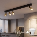 LED suunavalgusti TOP 4xGU10/10W/230V must/kuldne