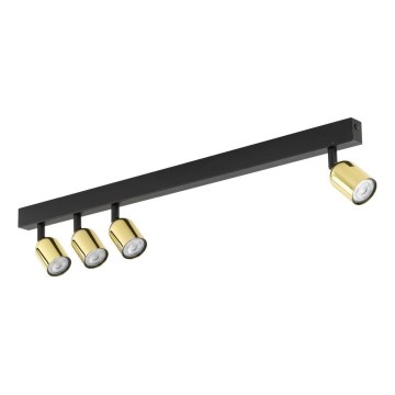 LED suunavalgusti TOP 4xGU10/10W/230V must/kuldne