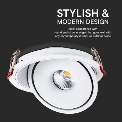 LED Süvistatav kohtvalgusti LED/28W/230V 3000/4000/6400K d. 20 cm valge