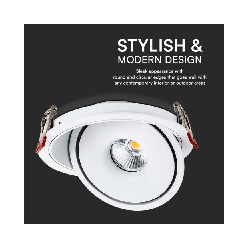 LED Süvistatav kohtvalgusti LED/28W/230V 3000/4000/6400K d. 20 cm valge