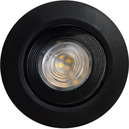 LED Süvistatav/pinnale paigaldatav kohtvalgusti 2in1 LED/5W/230V 4200K d. 9,3 cm must
