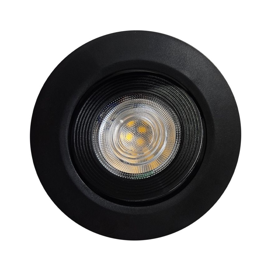 LED Süvistatav/pinnale paigaldatav kohtvalgusti 2in1 LED/5W/230V 4200K d. 9,3 cm must