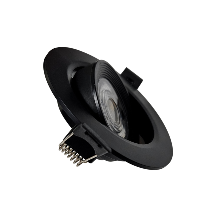 LED Süvistatav/pinnale paigaldatav kohtvalgusti 2in1 LED/5W/230V 4200K d. 9,3 cm must