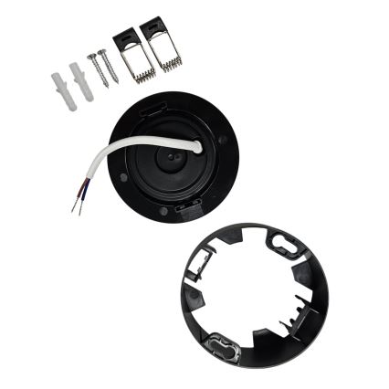 LED Süvistatav/pinnale paigaldatav kohtvalgusti 2in1 LED/5W/230V 4200K d. 9,3 cm must