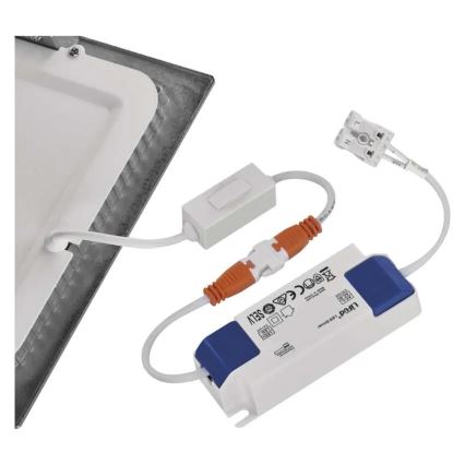 LED süvistatav laelamp NEXXO LED/18W/230V 3000/3500/4000K hõbedane 22,5x22,5 cm