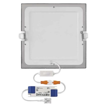 LED süvistatav laelamp NEXXO LED/18W/230V 3000/3500/4000K hõbedane 22,5x22,5 cm