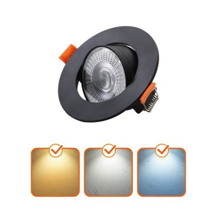 LED-süvistatav laevalgusti BRINO LED/3/5/7W/230V 3000/4000/6500K must