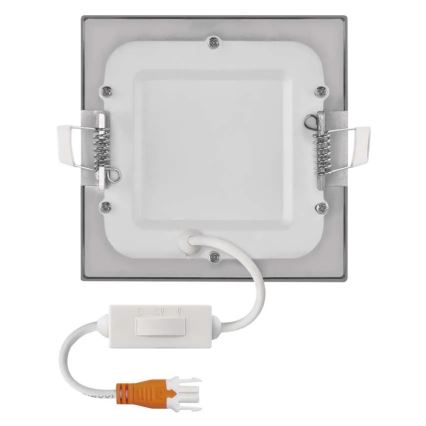LED süvistatav laevalgusti NEXXO LED/7W/230V 3000/3500/4000K hõbedane 12x12 cm