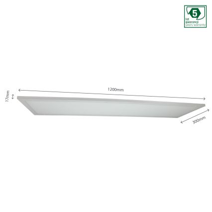 LED Süvistatav paneel ALGINE DUO 2in1 LED/30W/230V 120x30 cm