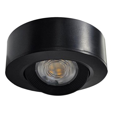 LED Süvistatav/pinnale paigaldatav kohtvalgusti 2in1 LED/5W/230V 4200K d. 9,3 cm must