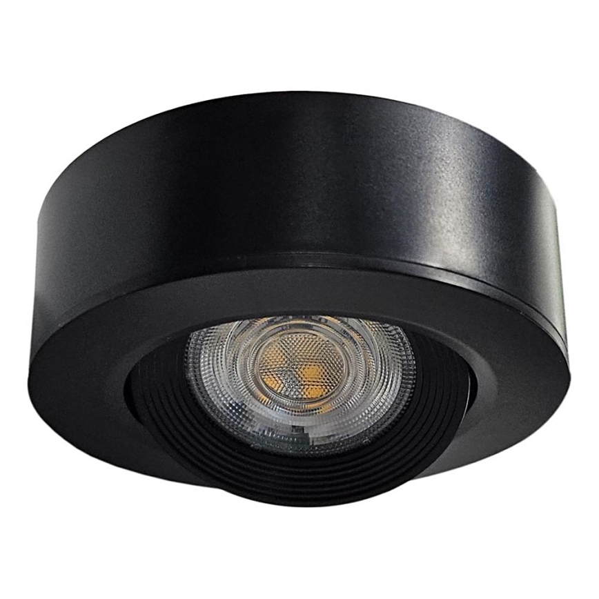 LED Süvistatav/pinnale paigaldatav kohtvalgusti 2in1 LED/5W/230V 4200K d. 9,3 cm must