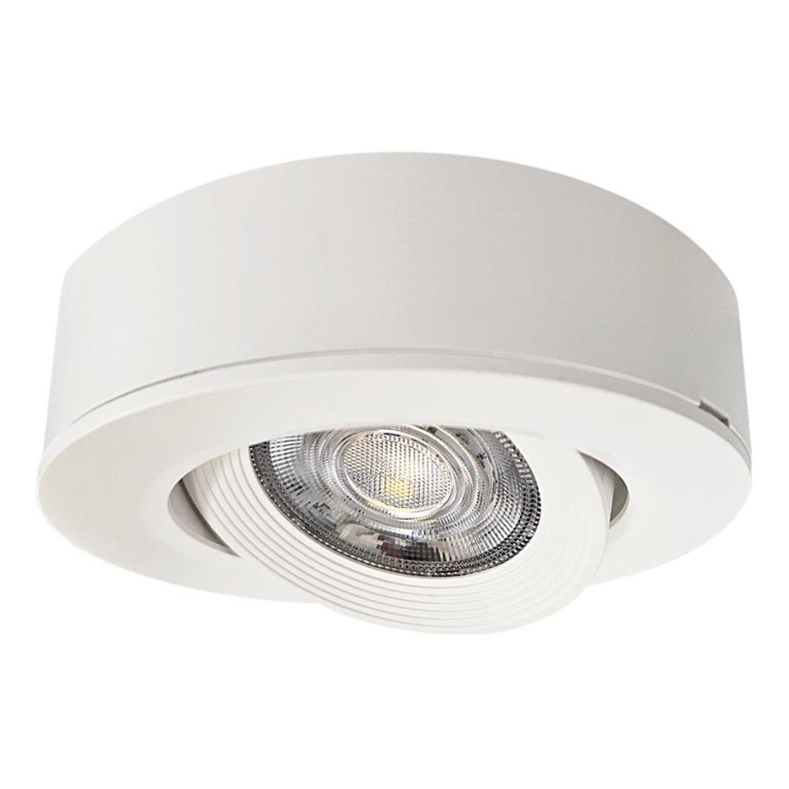 LED Süvistatav/pinnale paigaldatav kohtvalgusti 2in1 LED/5W/230V 4200K d. 9,3 cm valge