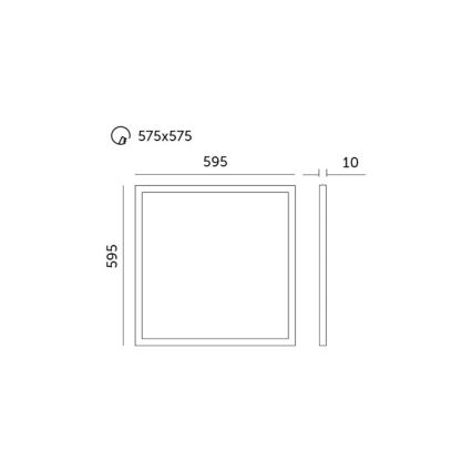 LED Süvistatav valguspaneel BALIS LED/40W/230V 4000K 59,5x59,5 cm