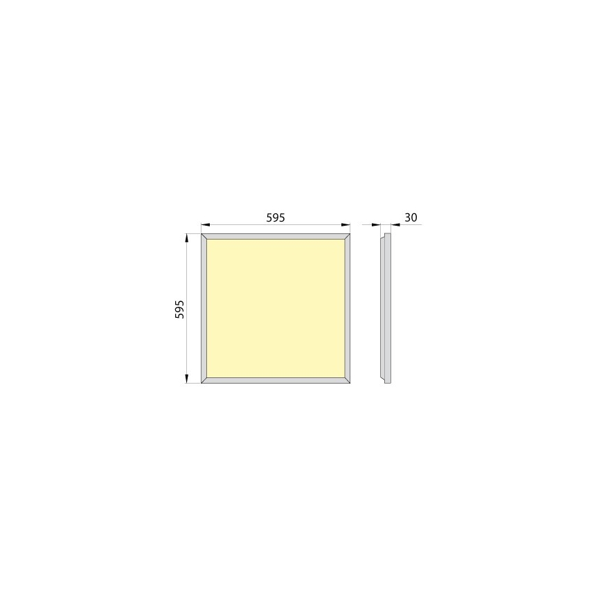 LED Süvistatav valguspaneel OREGA PLUS 60 LED/50W/230V 4000K IP40