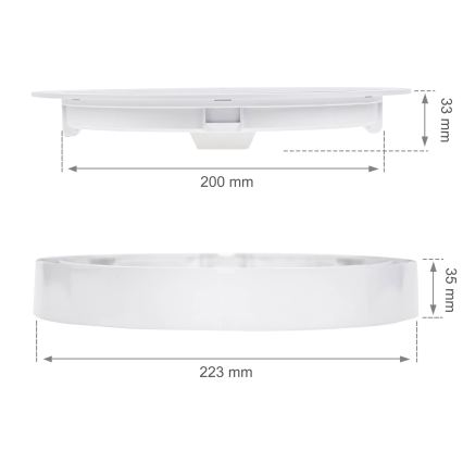 LED Süvistatav valgusti ALGINE 2in1 LED/18W/230V 3000K