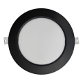 LED Süvistatav valgusti CIRCLE LED/12W/230V 4000K d. 17 cm must