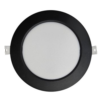 LED Süvistatav valgusti CIRCLE LED/12W/230V 4000K d. 17 cm must