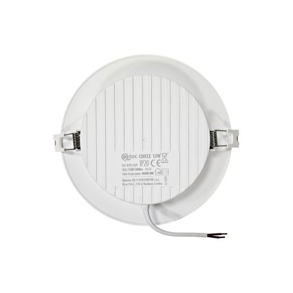 LED Süvistatav valgusti CIRCLE LED/12W/230V 4000K d. 17 cm valge