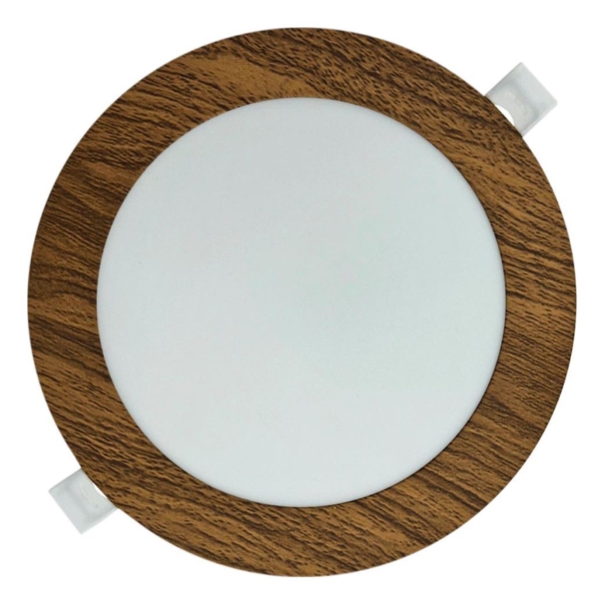 LED Süvistatav valgusti CIRCLE LED/12W/230V 4200K d. 16,7 cm pruun