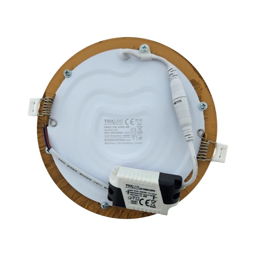 LED Süvistatav valgusti CIRCLE LED/12W/230V 4200K d. 16,7 cm pruun