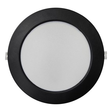 LED Süvistatav valgusti CIRCLE LED/18W/230V 4000K d. 22 cm must