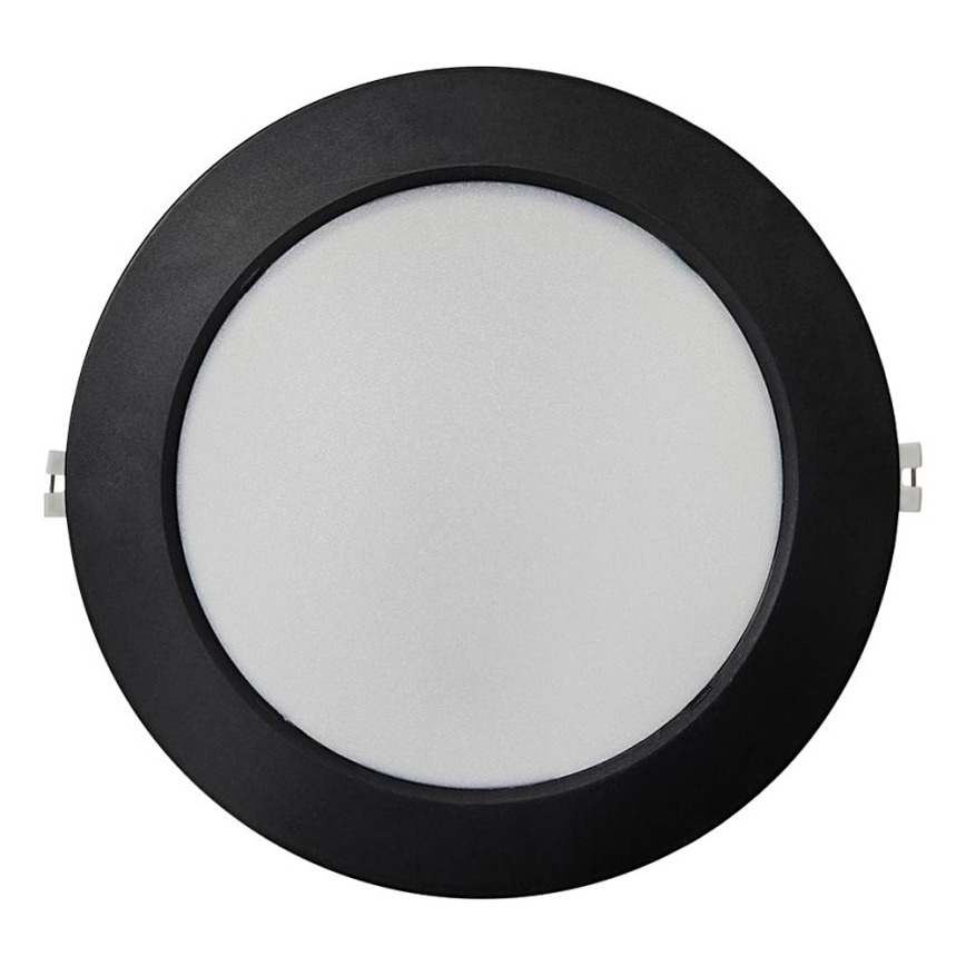 LED Süvistatav valgusti CIRCLE LED/18W/230V 4000K d. 22 cm must