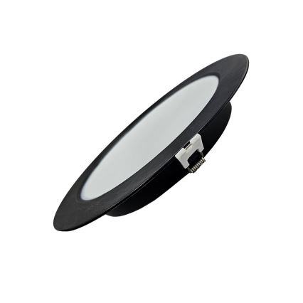 LED Süvistatav valgusti CIRCLE LED/18W/230V 4000K d. 22 cm must