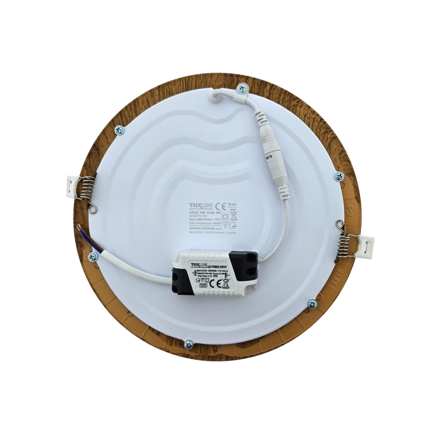 LED Süvistatav valgusti CIRCLE LED/18W/230V 4200K d. 22 cm pruun