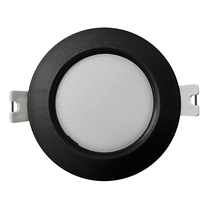 LED Süvistatav valgusti CIRCLE LED/3W/230V 4000K d. 9 cm must