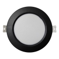 LED Süvistatav valgusti CIRCLE LED/6W/230V 4000K d. 12 cm must