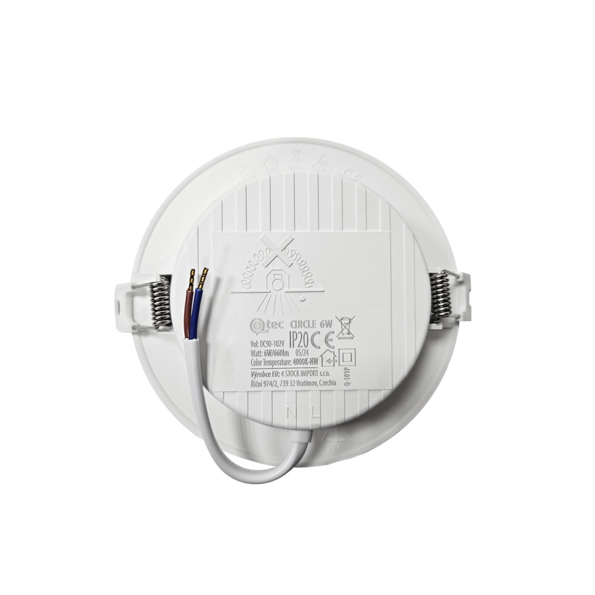 LED Süvistatav valgusti CIRCLE LED/6W/230V 4000K d. 12 cm valge