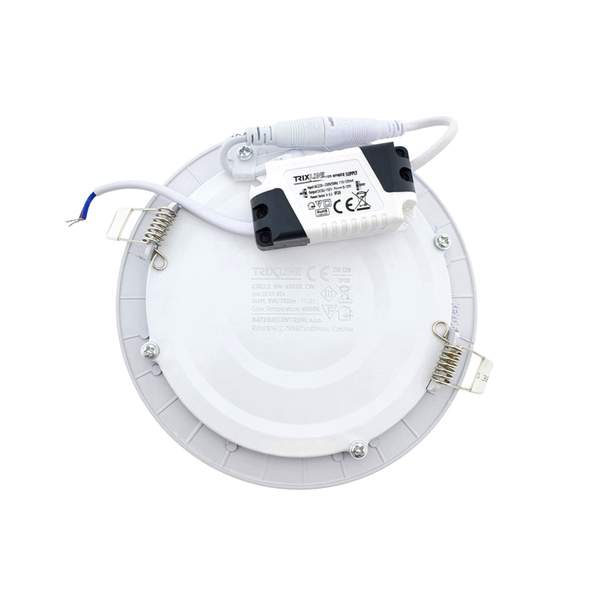 LED Süvistatav valgusti CIRCLE LED/9W/230V 6500K d. 14,5 cm valge