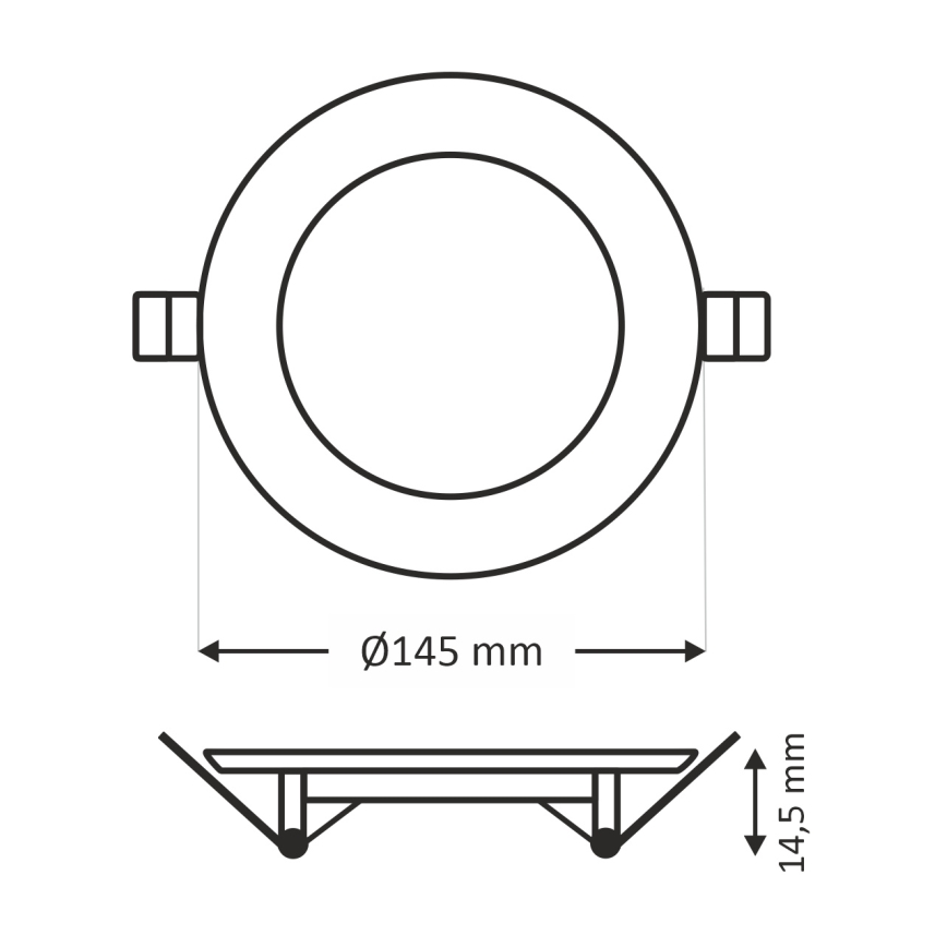 LED Süvistatav valgusti CIRCLE LED/9W/230V 6500K d. 14,5 cm valge