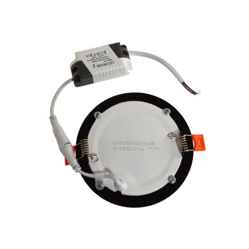 LED Süvistatav valgusti GERD LED/6W/230V 3000K must